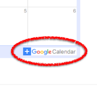 #BOMTC +Google Calendar Button